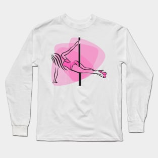 Pole Dancer Pink Long Sleeve T-Shirt